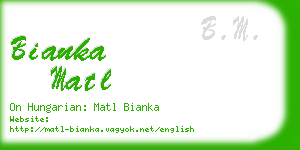 bianka matl business card